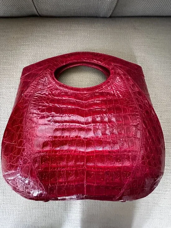 Brand New Nancy Gonzalez Red Crocodile Handbag - Picture 2 of 8